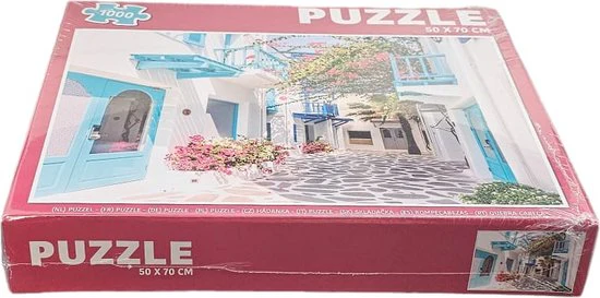 Grafix - Puzzel - Volwassenen - Zuid Europese straat - Kinderen - 1000 stukken - Puzzel 1000 stukjes volwassenen - Legpuzzel - Afbeelding 2